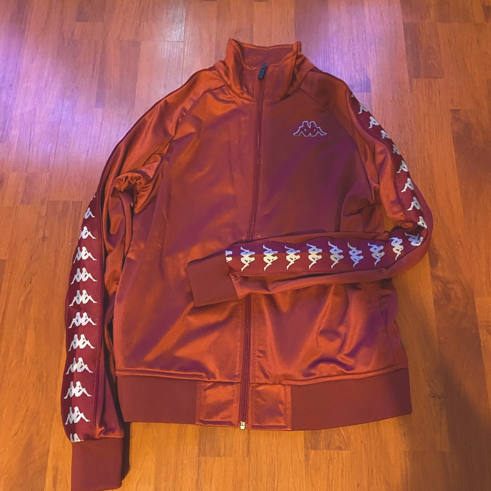 Burgundy red Kappa zip up